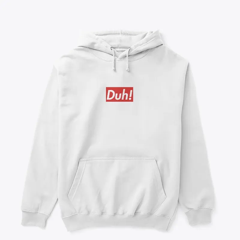 Duh! Red/White Logo - Hoodie