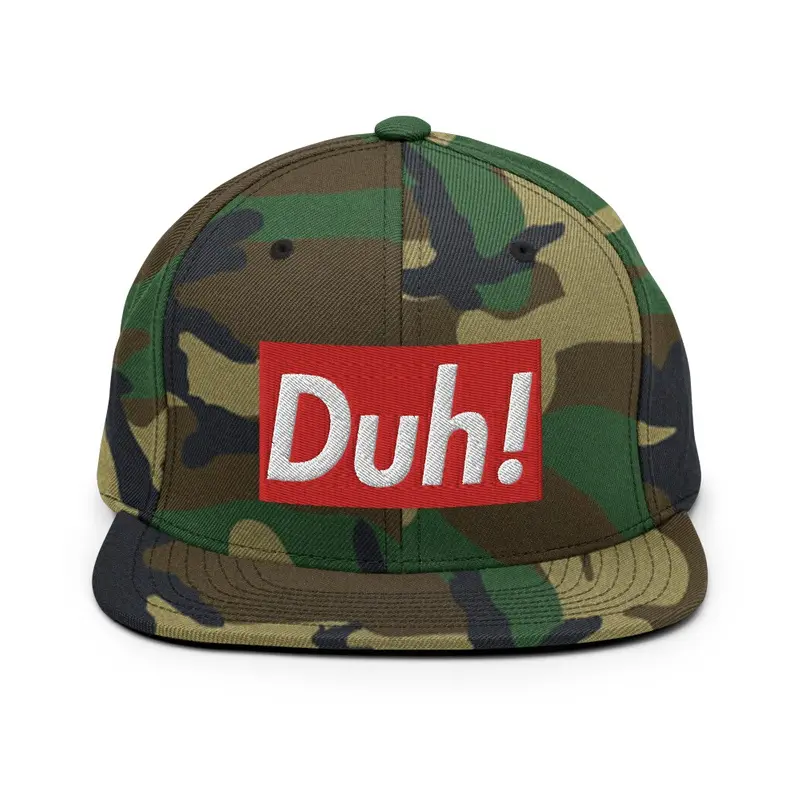 Duh! Red/White Logo - Snapback